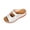 White, variant on Womens Sandals Fashion Casual Summer One-Line Hollow Fish Mouth Wedge Shoes