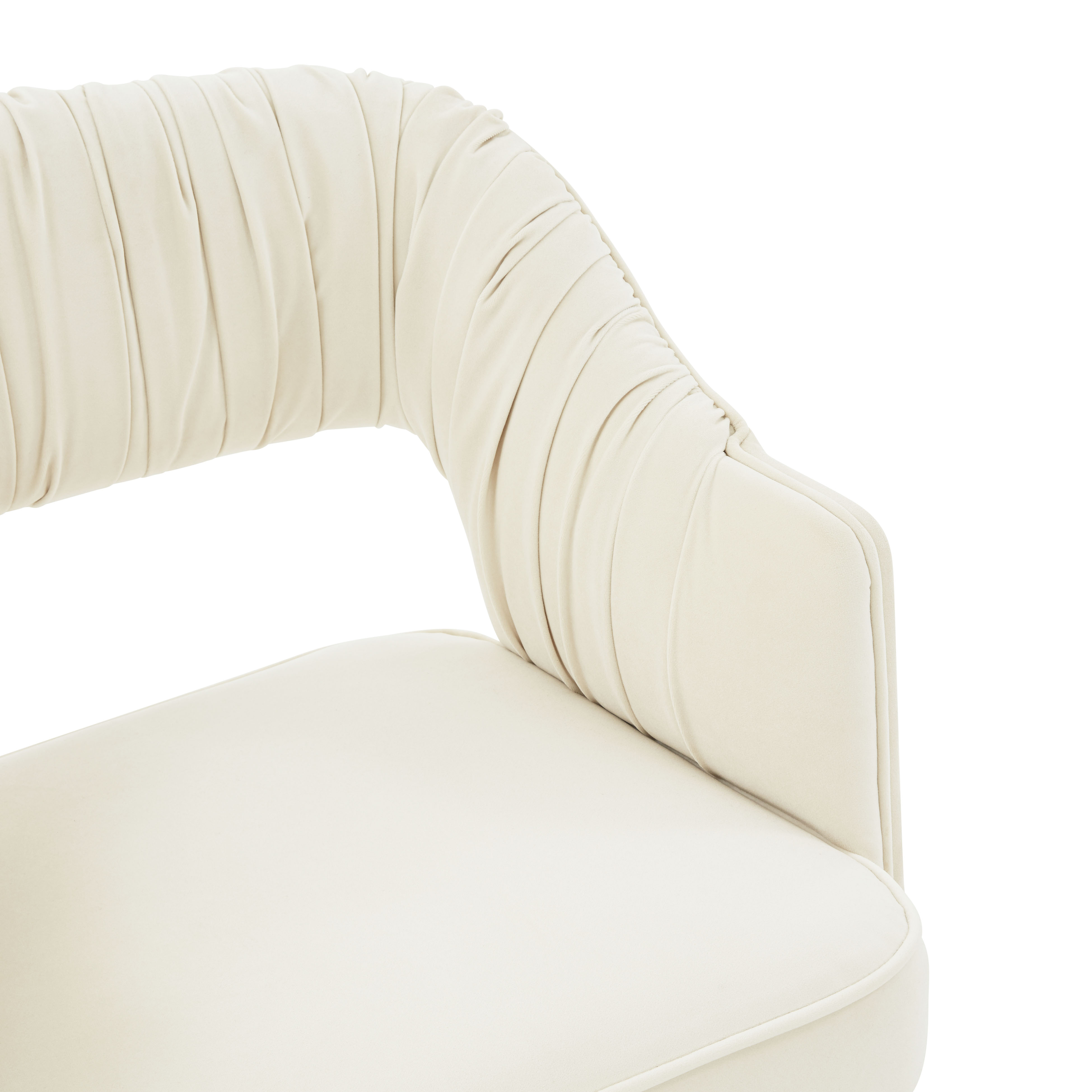 TOV Furniture Zora Cream Velvet Dining Chair - image 4 of 5
