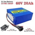 thumbnail image 1 of Nuevo Paquete de batería de litio 60v 20ah 21700 16s4p 1000w-3000w bicicleta eléctrica motocicleta batería de Scooter + cargador 67,2 v 3a, 1 of 4