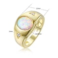 thumbnail image 1 of Retro 925 Sterling Silver 14k White Gold Plated Birthstone Rings | Rings For Women, Ring Size: 5, 1 of 3