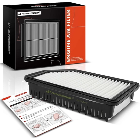 A-Premium Engine Air Filter Compatible with Hyundai Accent 2012-2017, Compatible with Veloster 2012-2017 & Kia Rio 2012-2017, Soul 2012-2019, Rigid Panel, Replace# 281131R100