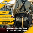 thumbnail image 6 of Bennesons Worker's Pro Construction Tool Belt Combo with Suspenders - Adjustable Strap – Black, 6 of 6