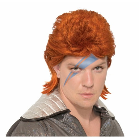 David Bowie Wig Orange Red Rock Star 78384