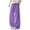 Purple, variant on FRSASU Mens Thin Summer Casual Wide Leg Pants Fashion High Waist Long Pants Solid Color Ice Silk Trousers White