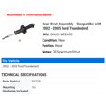 thumbnail image 2 of Rear Strut Assembly - Compatible with 2002 - 2005 Ford Thunderbird - Monroe, 2 of 2