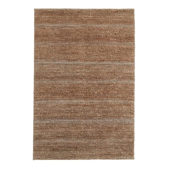 Pemberly Row Transitional 108x144" Jute Cotton and Wool Area Rug in Gray