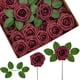 thumbnail image 1 of Flores Artificiales InnoGear de Espuma Rosas Falsas 50pcs Burdeos, 1 of 8