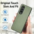 thumbnail image 4 of Compatible with Samsung Galaxy Z Fold 4 Case,Cute Woven Pattern Case for Women Men,Bumper,Soft Shockproof Camera Protection Phone Case TPU Anti-Bump Silicone Wireless Charging Case,Green, 4 of 8