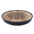 thumbnail image 4 of BANDEJA DE TÉ REDONDA DE BAMBÚ, TAPETA PARA TETERA, BANDEJA PARA SERVIR, Almacenamento de Agua de Deneje, Juego de Té, Suministros para el Hogar para los Amantes de la la, 4 of 7
