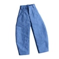 thumbnail image 1 of Figuras de acción a escala 1/12, jeans hechos a mano, suaves, para vestir, elegantes, disfraz de muñeca DIY. azul, 1 of 9