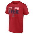 thumbnail image 2 of Men's Red Los Angeles Angels Best Dad Ever T-Shirt, 2 of 3