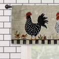 thumbnail image 5 of Farmhouse Rustic Kitchen Curtains 27.5W x 39L Inch Barn Door Brown Wood Wooden Country Vintage Rod Pocket Short Small Window Treatment Drapes Decor 2 Panels, 5 of 6