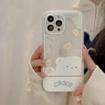 thumbnail image 4 of Compatible with iPhone Case,Cute Cartoon Bear Kickstand Holder Stand Camera Lens Protection Clear Soft Shockproof Cover Phone Case (White,iPhone 14 Plus), 4 of 6