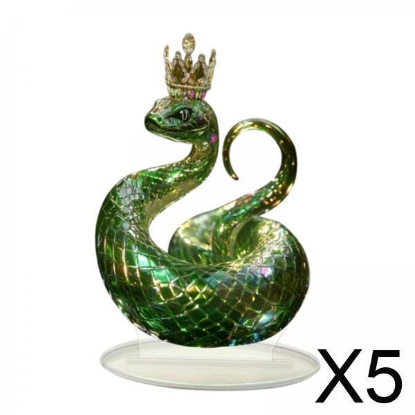 5 Adornos De Mesa De Serpiente Acrílica, Decoración De Mesa Para Mesa, Estantería, Granja