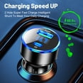 thumbnail image 3 of Adaptador de cargador de coche de 20 W USB 3.0 PD tipo C 2 puertos cargador de coche de viaje (negro) WDOplteas  Para estrenar, 3 of 9