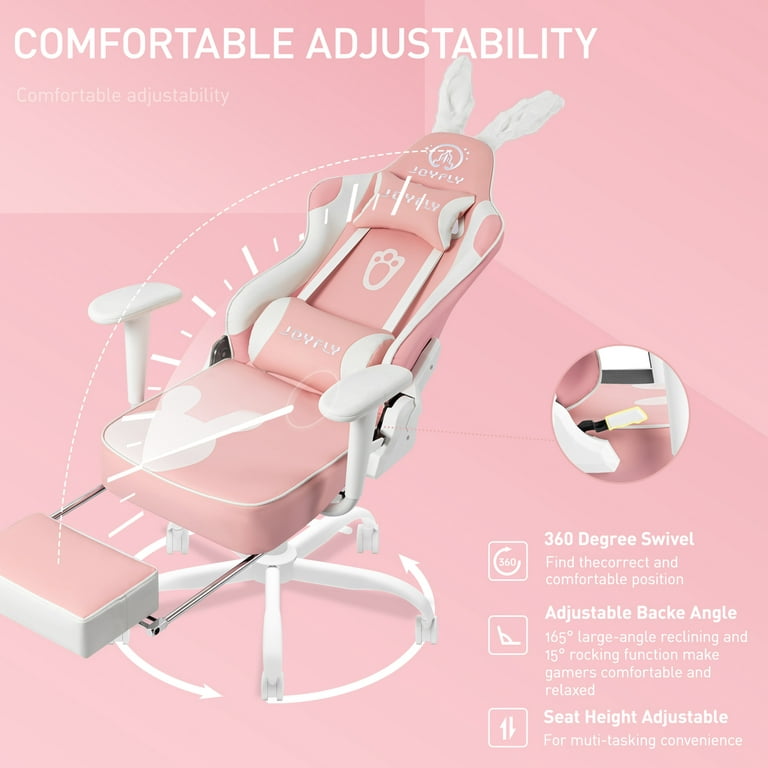 Autofull Pink Gaming Chair Bunny  Pink Gaming Chair Footrest - Pink Gaming  Chair - Aliexpress