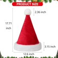 thumbnail image 4 of Behome 2 Pack Christmas Hat, Unisex Velvet Santa Hat for Adults, Thicken Fur Xmas Hat for New Year Festive Party, 4 of 6