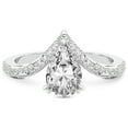 thumbnail image 3 of Pear Shape 5 Carat IGI Certified Lab Grown Diamond Ring | 14K White Gold | Athena Chevron Twist Diamond Ring | FG-VS1-VS2 Quality Friendly Diamonds, 3 of 5