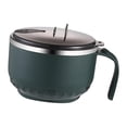 thumbnail image 5 of Speedy Ramen Cooker Stainless Steel Ramen Bowl Serving Bowl Salad Bowl Kitchen Tableware Instant Noodles Bowl Soup Bowl for Picnic Camping Green Single, 5 of 9