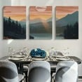 thumbnail image 6 of Shadudu Sunset Mountains Lake Canvas Wall Art 3-Piece Set Unframed Large Size 16x24 Inches - Elegant Home Office Decor 16x24x3pcs, 6 of 8