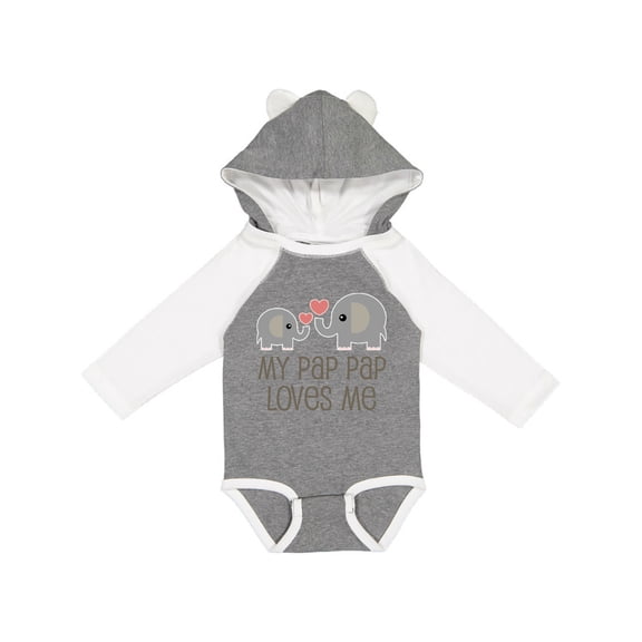 Inktastic My Pap Pap Grandpa Loves Me Boys or Girls Long Sleeve Baby Bodysuit