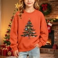 thumbnail image 2 of Edvintorg Girls Sweatshirt Christmas Printed Long Sleeve Fleece Pullover Top Loose Casual Sweatshirts Teen Girl Clothes Size 2-15, 2 of 9