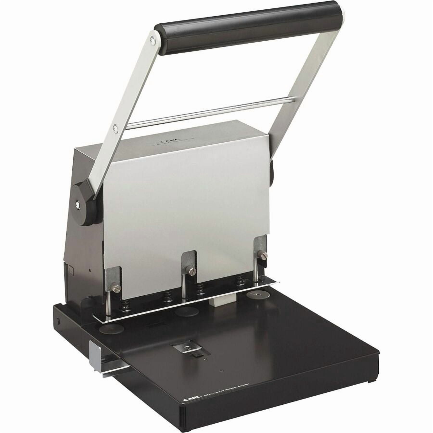 CARL 300-Sheet XHC-3300 Heavy-Duty Three-Hole Punch, 9/32" Holes, Steel, Blue/Gray