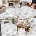 thumbnail image 5 of Gray Coastal Area Rugs 5'x8', Washable Small Throw Rugs for Classroom Bedroom, Summer Beach Ocean Coral Conch Shell Indoor Outdoor Rug Non-Slip Low Pile Carpet Runner Reversible Floor Mats, 5 of 8