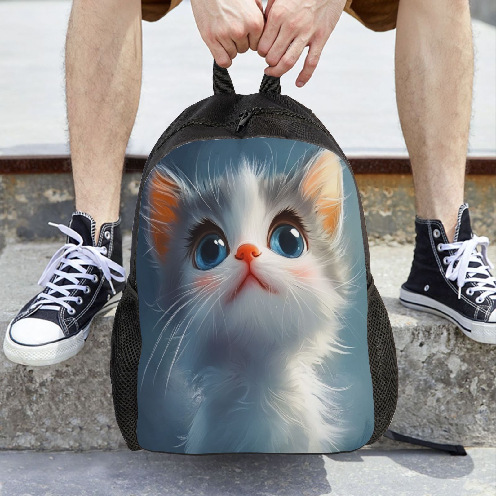 Cat Backpack Double Shoulder Backpack Durable, Spacious, Ergonomic Design for Travel, Work & Outdoor Use