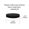 thumbnail image 2 of 50pcs Furniture Felt Pads Round 1 1/8" Self-stick Reduce Noise Chair Leg Pad Black, 2 of 7