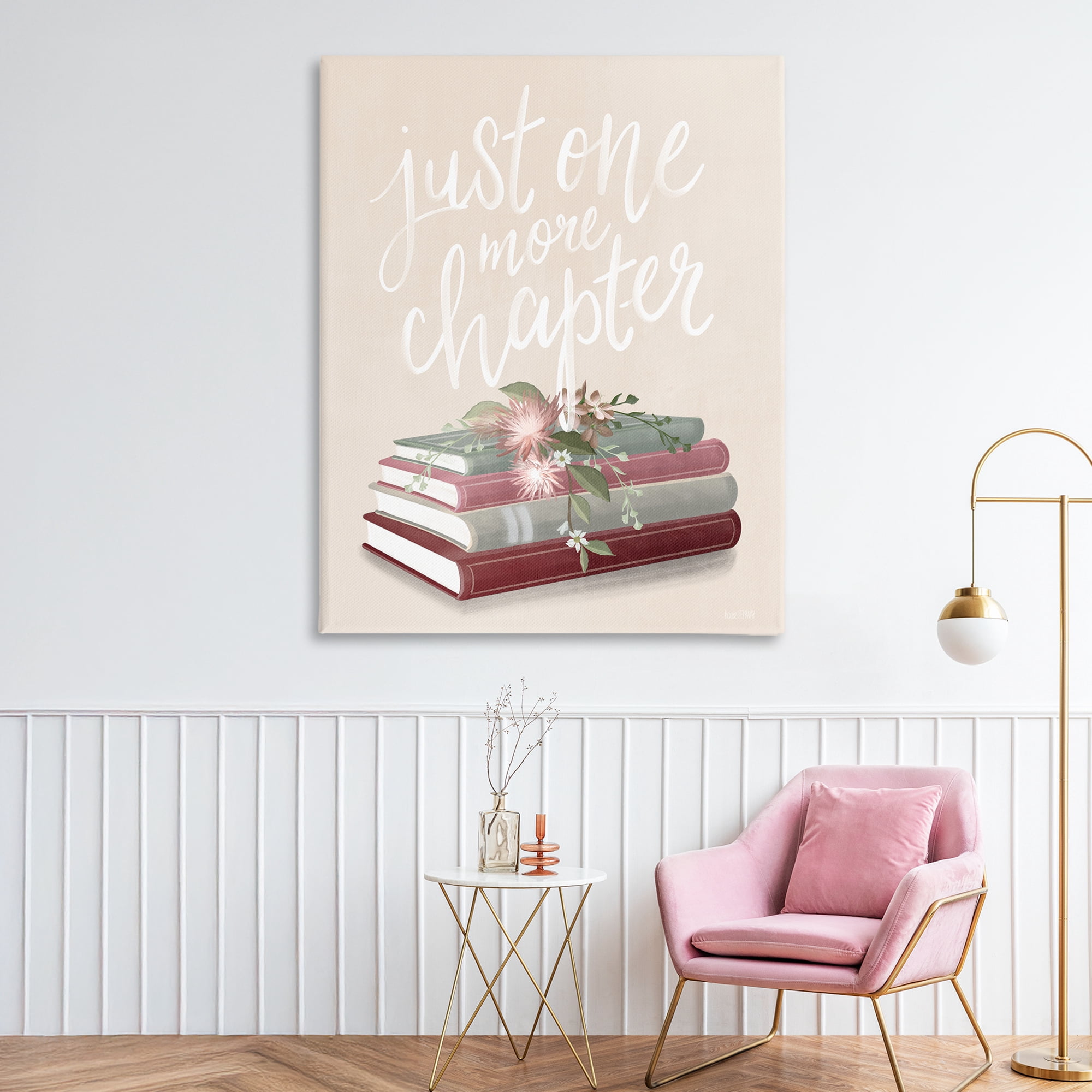 Stupell Industries One More Chapter on Beige Canvas Wall Art, design by House Fenway