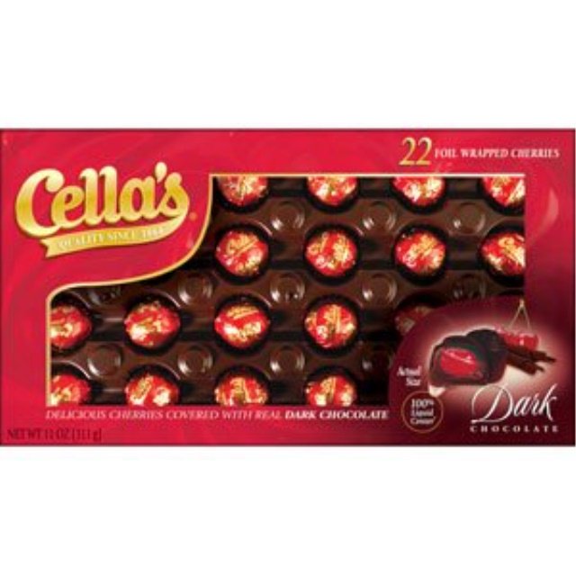 cellas dark chocolate covered cherries 22 count, 11 ounce - Walmart.com