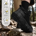 thumbnail image 2 of Fittington Men's Walking Hiking Shoes Outdoor Trekking Athletic shoes Arch Support | Reflective Safety Feature | Jet Black, 2 of 10