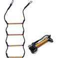 thumbnail image 2 of Lishi Heavy Duty Boat Rope Ladder, 400lbs Strength, Reinforced Polyester Line, Rigid Resin Step Design, 2 of 5