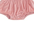 thumbnail image 4 of Baby Long Sleeve  Collar Rompers Gold Velvet Ruffle Jumpsuits, 4 of 6