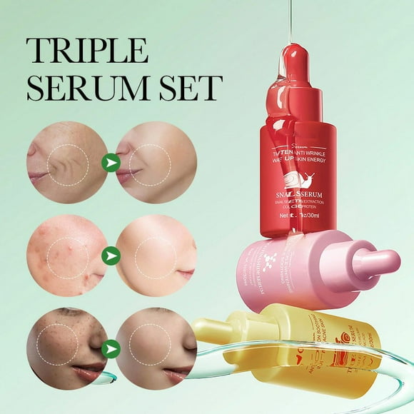 Summer Savings! Gspmoly Essence, Snail Turmeric Essences Set Box Moisturizing Essences Facial Essence
