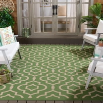 Safavieh Courtyard Lavern Geometric Indoor/Outdoor Area Rug, Green/Beige, 8' x 11'