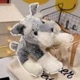 thumbnail image 4 of Lindo juguete de peluche para perro, muñeco Schnauzer blanco de alta calidad, alrededor de 22/30/40cm, regalo de cumpleaños1799, 4 of 5