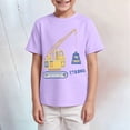 thumbnail image 2 of Gubotare T Shirt Boys Toddler Boys T-Shirt Letter Shirts Kids Short Sleeve Tees Sizes 5-6T (Light Purple,5-6 Years), 2 of 4