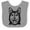 Heather and White, variant on Inktastic Siberian Husky Sketch Portrait Boys or Girls Baby Bib