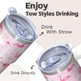 thumbnail image 4 of 20OZ Flamingo Tumbler with Handle Sweat Proof Coffee Mug Great Gifts for Women Flamingo Lovers Suitable for Birthday Christmas Holidays Daily Use, 4 of 6