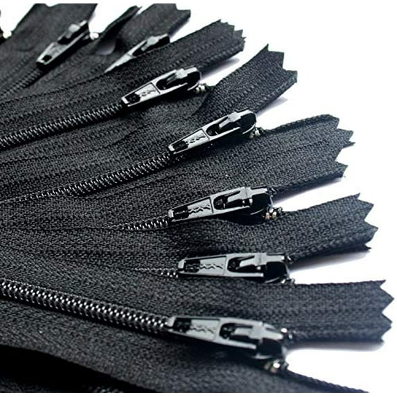 #3 Skirt & Dress Black YKK Coil Closed Bottom Zippers for Sewing Craft & Apparel - Choose Your Length - Made in The United States (100 Zippers Per Pack) (24" Inches)