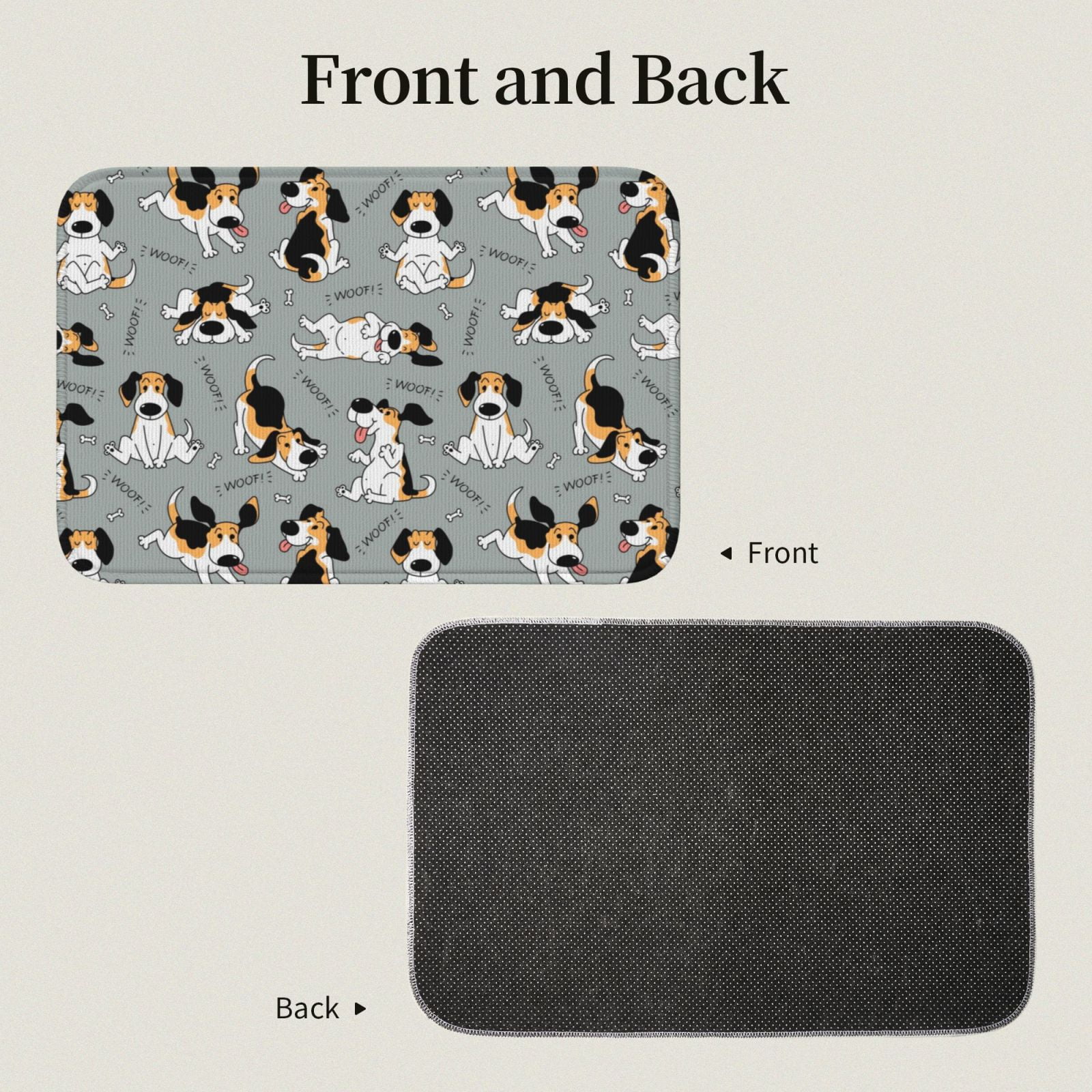 Vsdgher Funny Beagle Active Dog Hem Mat 40x60 - Multipurpose Doormat for Indoor & Outdoor Use - Welcome Your Guests with our Entrance Mat