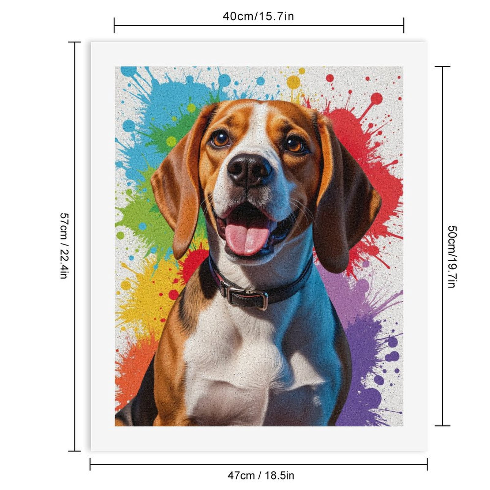 Paint By Numbers Kit for Adults Beginner - Dog Splash Art Vibrant Colors DIY Canvas Painting Kits for Adults, Frameless Paint By Number for Adults for Home Wall Decor 16x20 Inch
