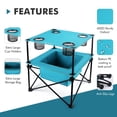 thumbnail image 5 of VILLEY Mesa de picnic portátil para acampar, mesa de playa plegable liviana con 4 portavasos y bolsa de transporte para campamento, viajes, pesca y actividades al aire libre, 5 of 5