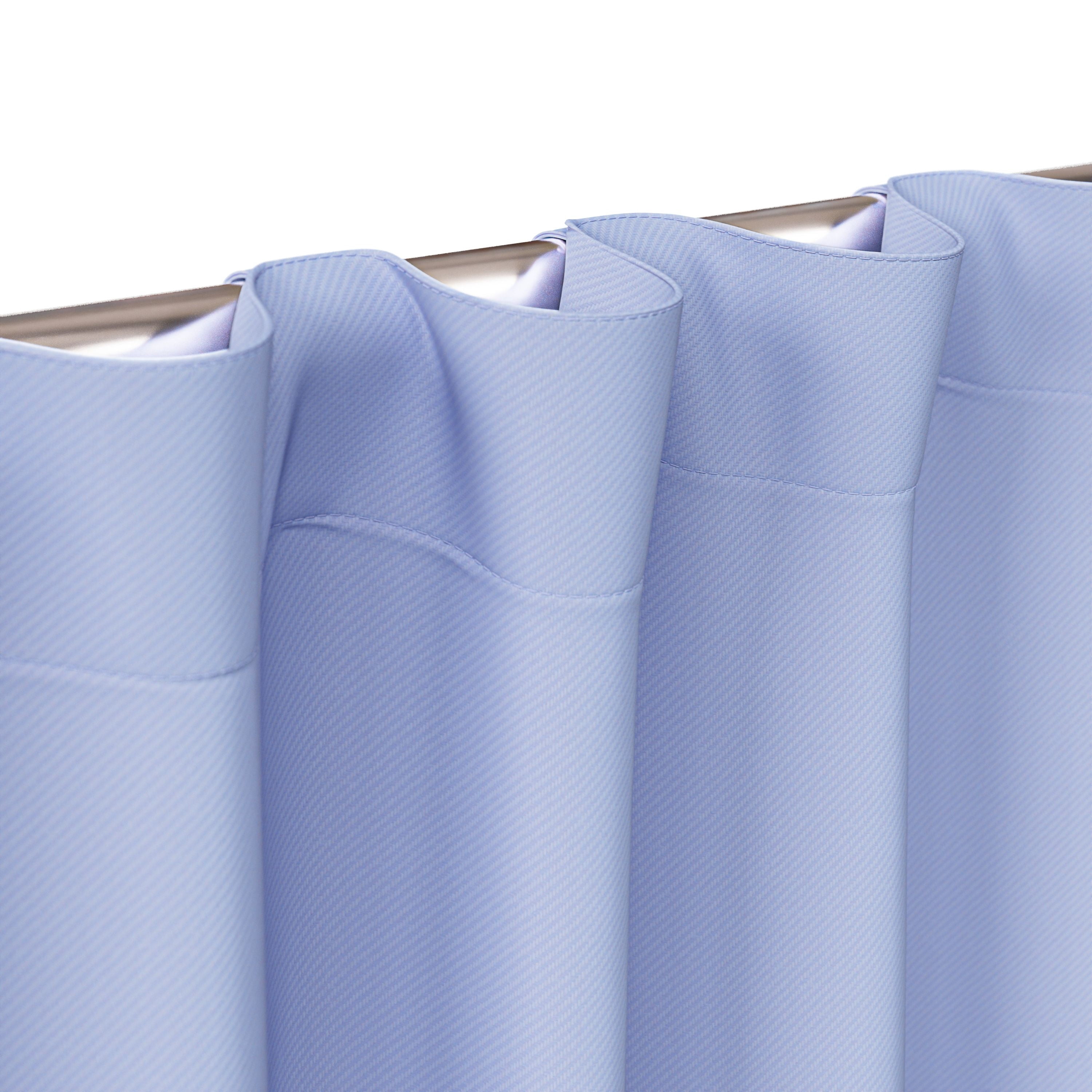 Mainstays Kids Spring Periwinkle Light Purple Solid Blackout Rod Pocket with Back Tabs Curtain Panel Pair, Set of 2, 30" W x 95" L