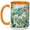 Orange, variant on Sea Turtle Coffee Mug, Stained Glass Ocean Mug, Ceramic Cup