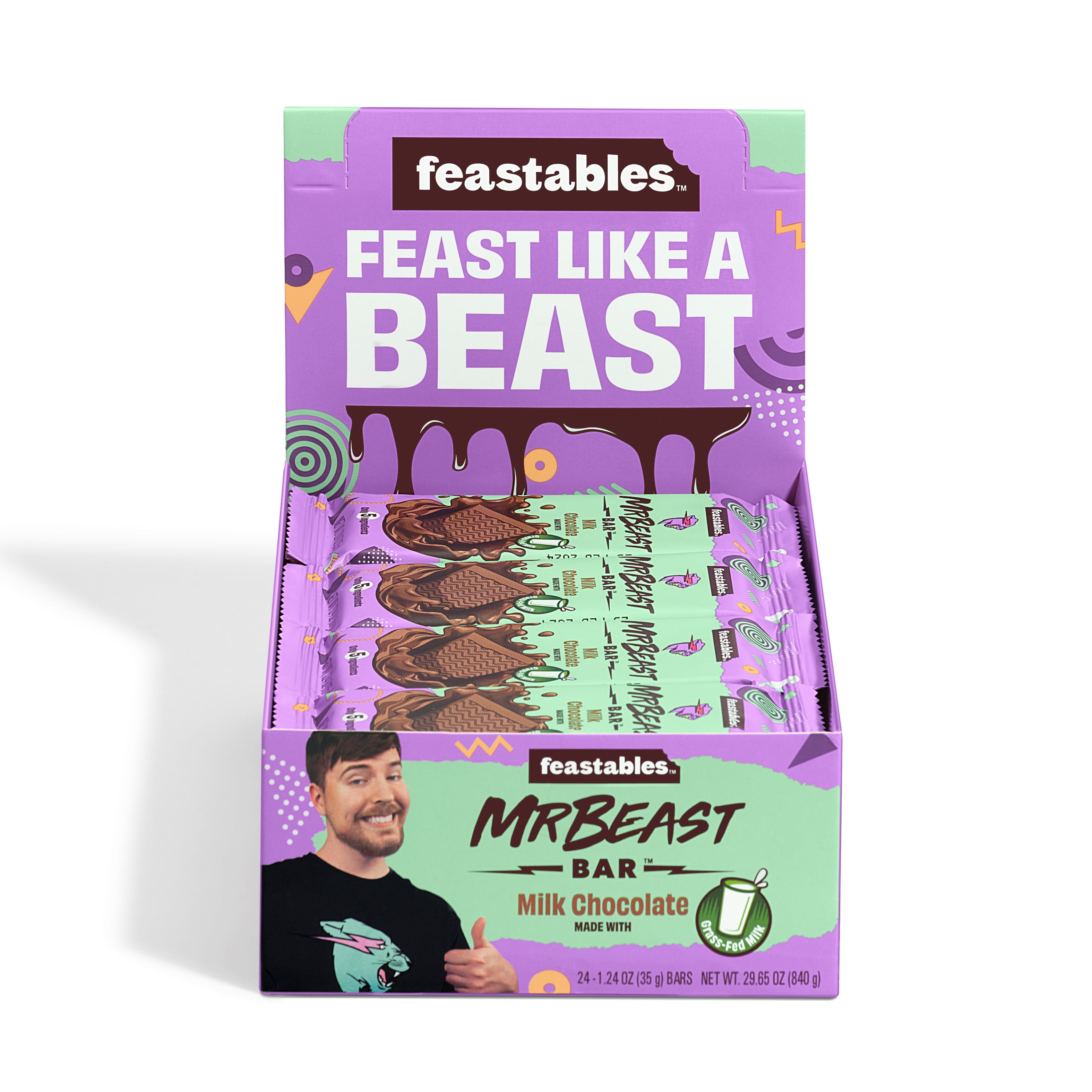 Mr Beast Feastables Chocolate Bars, Food & Drinks, Packaged