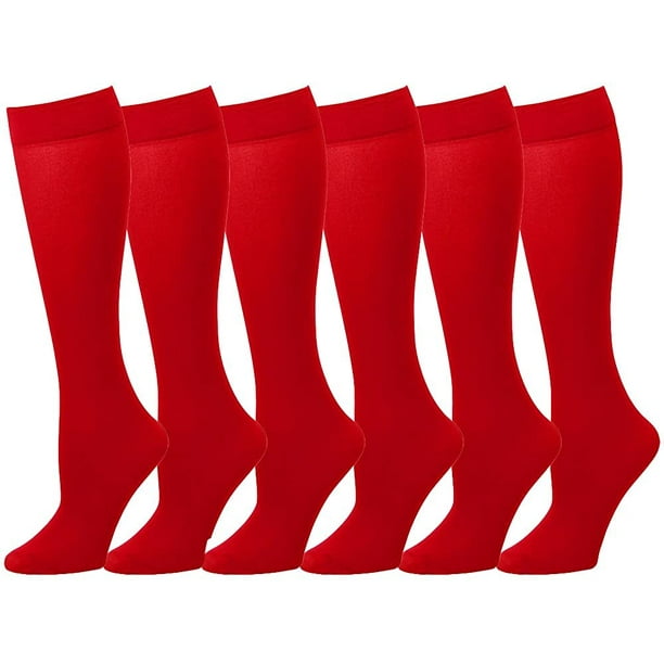Falari 6 Pairs Women Trouser Socks with Comfort Band Stretchy Spandex