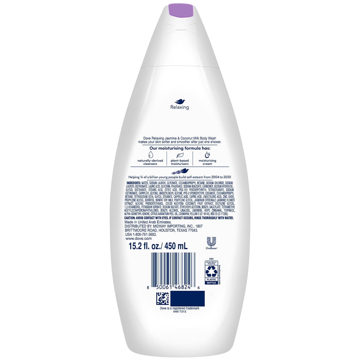 Dove Body Wash Relaxing 450 ML Pk of 4